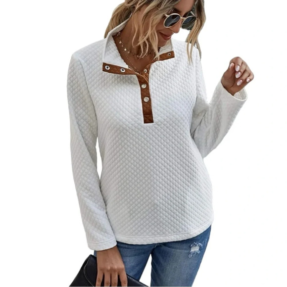 NWT Women’s Quilted Long Sleeve Cropped Jacket - Picture 4 of 5